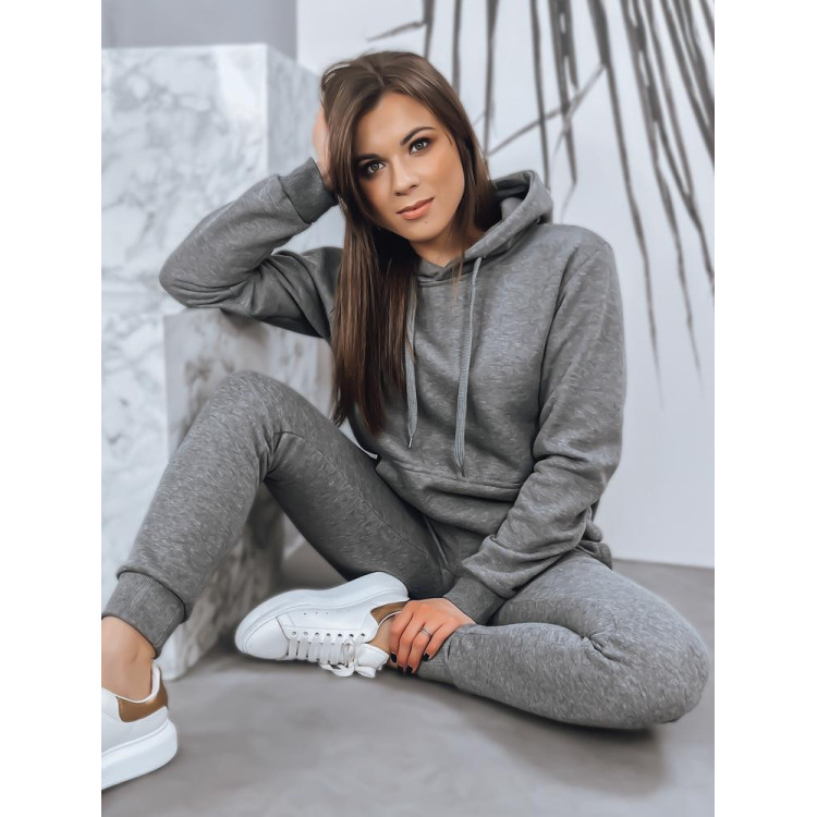 Temno siv športni pulover s kapuco