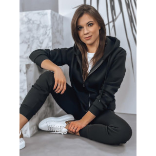 Črn športni pulover s kapuco