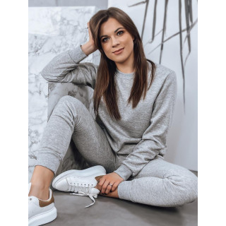 Ženski sivi pulover brez kapuce