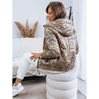 Bež kovinska jakna za pomlad