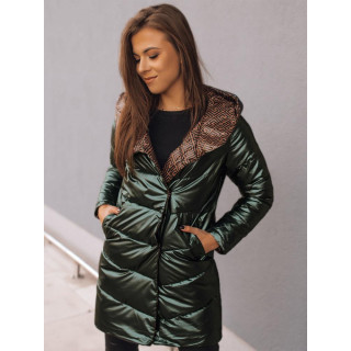 Reverzibilna spomladanska jakna v zeleni barvi