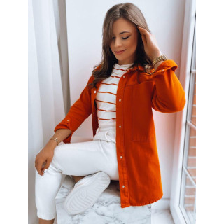Ženska srajčna jakna oranžne barve