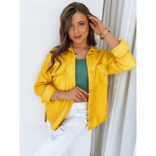 Ženska srajčna jakna v rumeni barvi