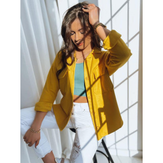 Ženska srajčna jakna v rumeni barvi