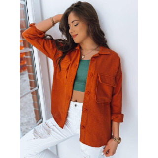 Oranžna ženska srajčna jakna