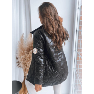 Črna prešita jakna za pomlad