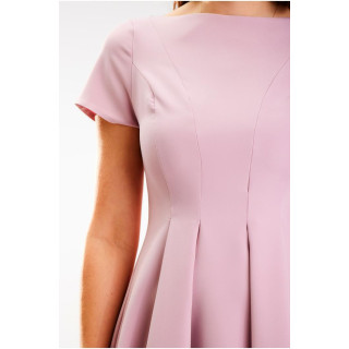 Roza elegantna midi obleka