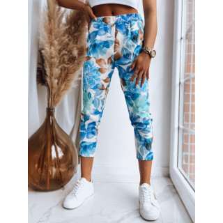 Svetlo modre elegantne hlače z rožicami