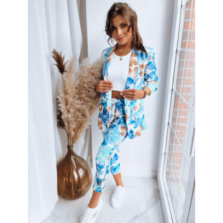 Svetlo modre elegantne hlače z rožicami