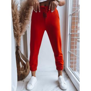 Ženske oranžne trenirke z visokim pasom