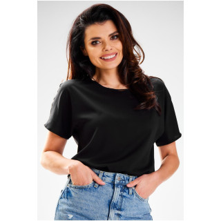 Ženska zračna črna bluza