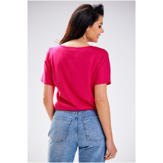 Zračna ženska bluza v roza barvi