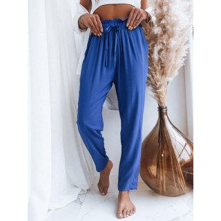 Ženske ohlapne hlače v modri barvi