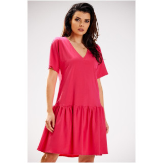 Ženska ohlapna roza obleka