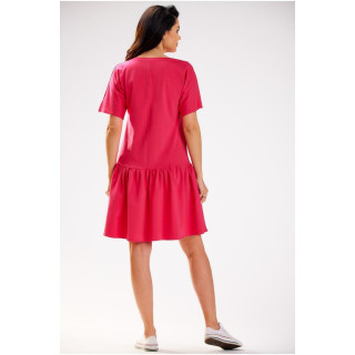 Ženska ohlapna roza obleka