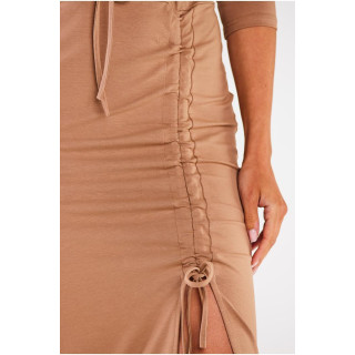 Bež maxi krilo z volančki