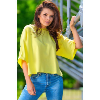 Rumena ženska majica s širokimi rokavi