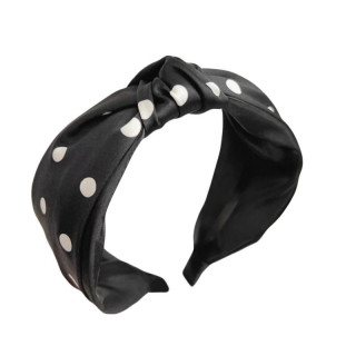 Črn naglavni trak s pikami