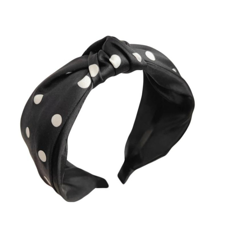 Črn naglavni trak s pikami