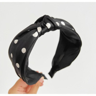 Črn naglavni trak s pikami