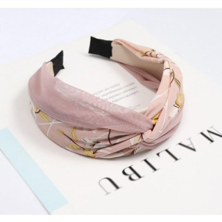 Cvetlični naglavni trak v roza barvi