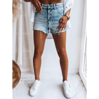 Svetlo modre denim kratke hlače z višjim pasom