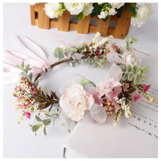 Cvetlični boho venec za lase