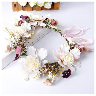 Roza boho venček za lase