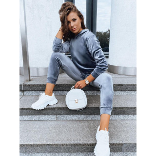 Ženski temno siv komplet iz velurja