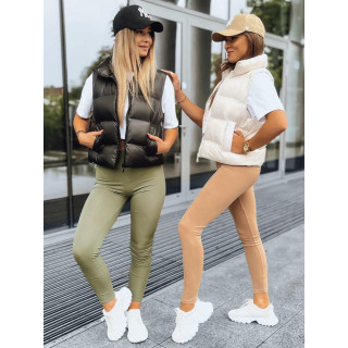 Bež rebraste pajkice z napisom