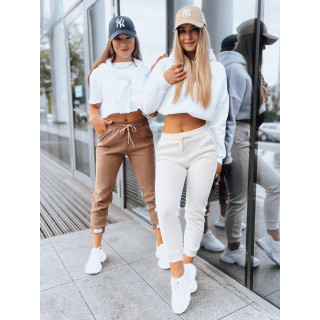 Ženski spodnji del trenirke v bež barvi