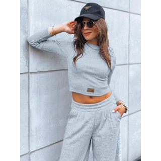 Svetlo siv komplet hlač in kratkega topa