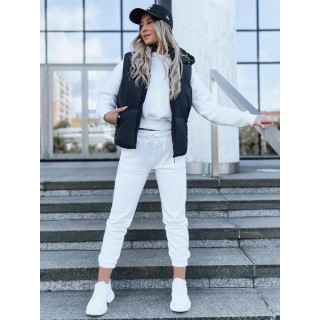 Ženski črn brezrokavnik s kapuco