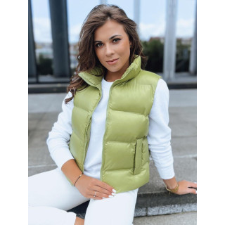 Ženski prešit brezrokavnik v barvi pistacije