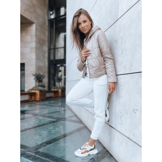 Bež ženska jakna s šivi