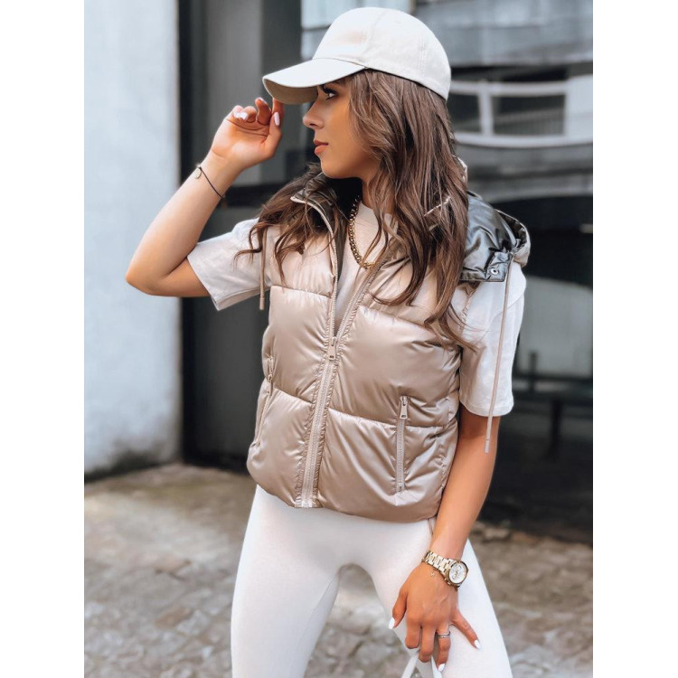 Bež ženski športni brezrokavnik