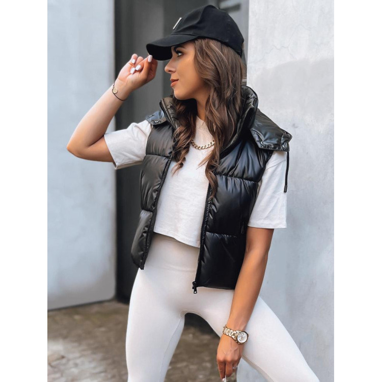 Ženski športni brezrokavnik črne barve