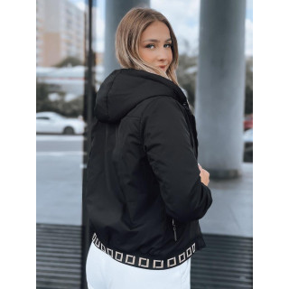 Ženska črna prehodna bomber jakna