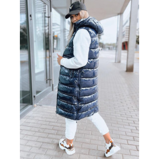 Moder dolg svetleč telovnik