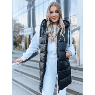 Črn dolg ženski telovnik