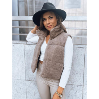 Ženski brezrokavnik rjave barve