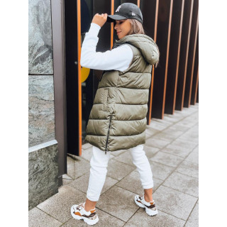 Ženski dvostranski telovnik v zeleni barvi