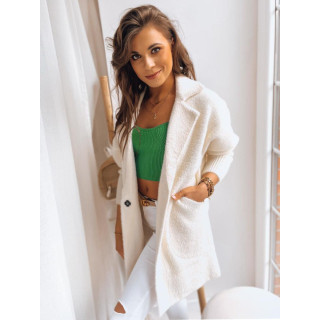 Ženski plašč iz alpake v ekru barvi