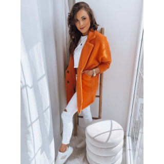 Oranžen ženski plašč iz alpake