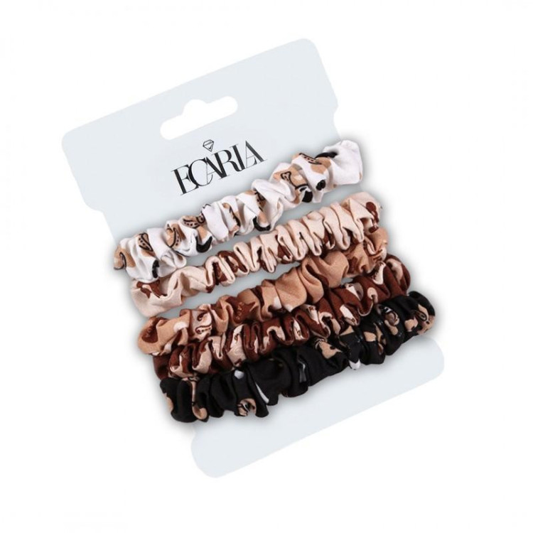 Set 5 frotirnih elastik za lase z vzorcem