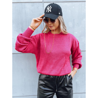 Roza ženski oversize pulover