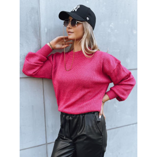 Roza ženski oversize pulover