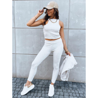 Svetlo bež ženski trojni komplet jopice, topa in pajkic