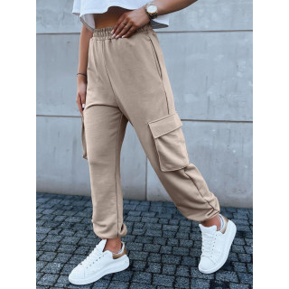 Ženska široka trenirka v bež barvi