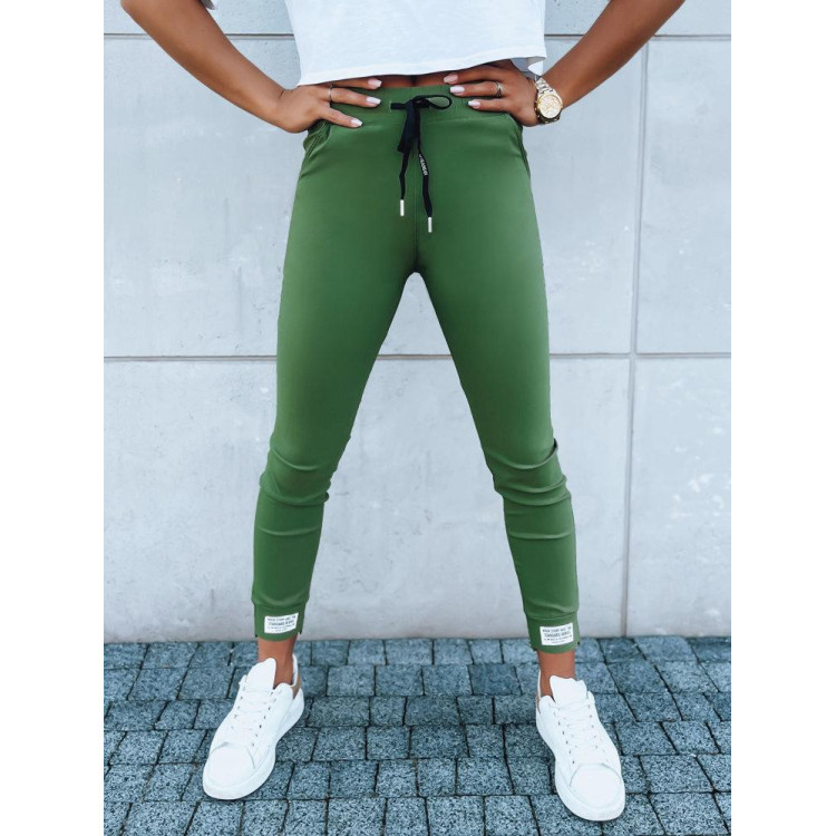 Ženske oprijete zelene hlače